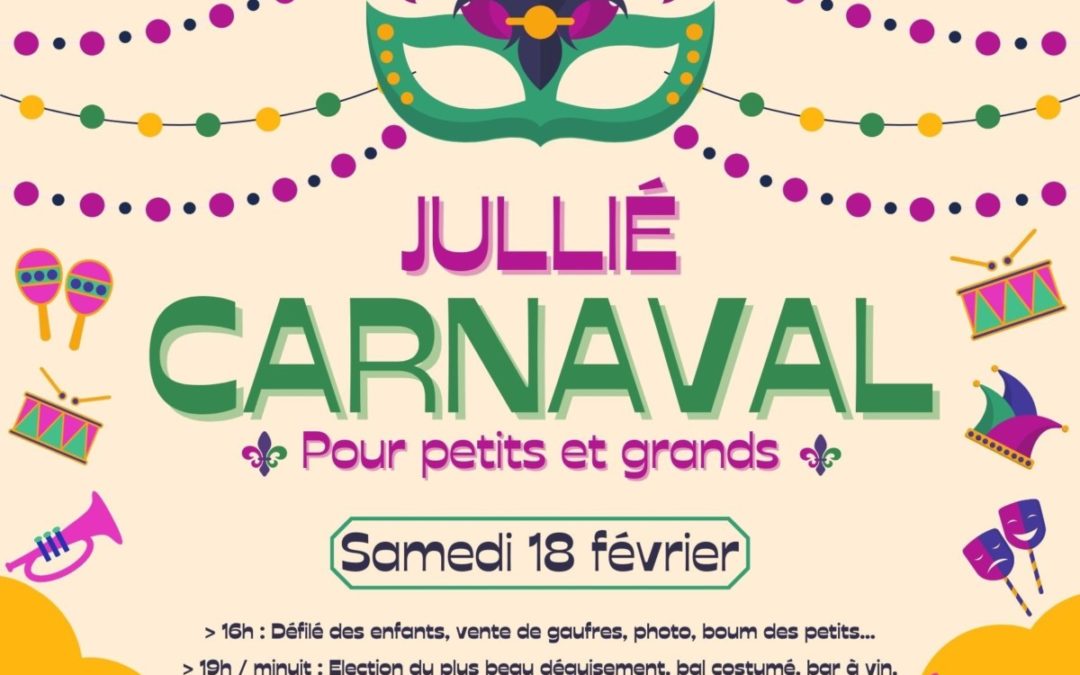 Samedi 18 février : Carnaval pour tous !