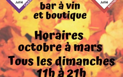 Horaires automne-hiver…